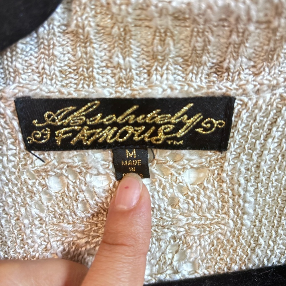 Absolutely Famous Knitted Striped Cardigan Size M - Picture 2 of 4